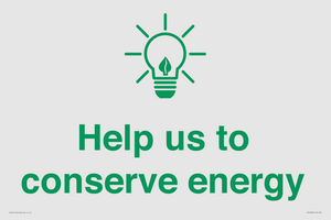 Help us to conserve energy 